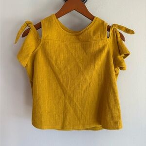 Madewell‎ Mustard Tie-Shoulder Blouse